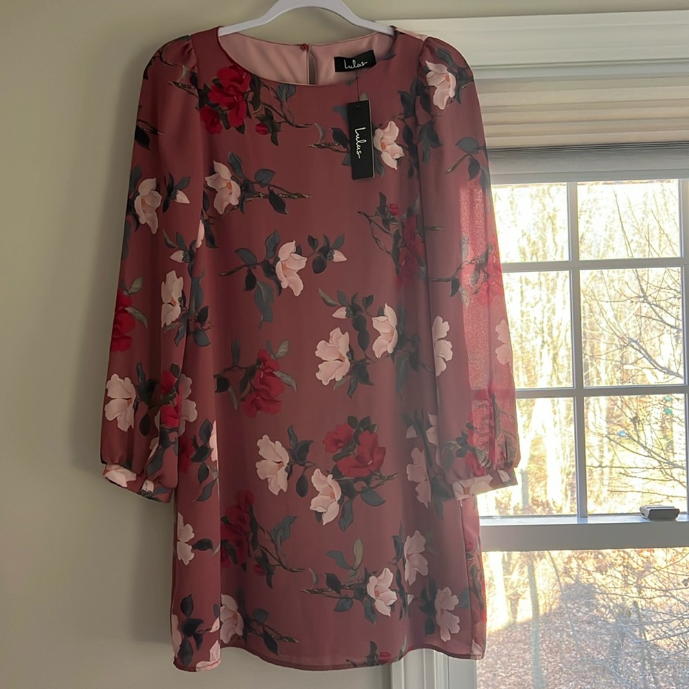 Lulus Pink Floral Dress - XS